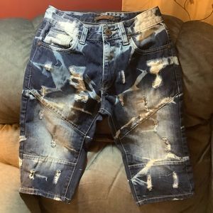 Focus Mens Jeans Distressed Shorts Size 30 Preowned